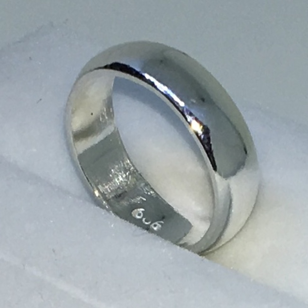 Size 3 Plain Slim Solid SIlver Ring Band